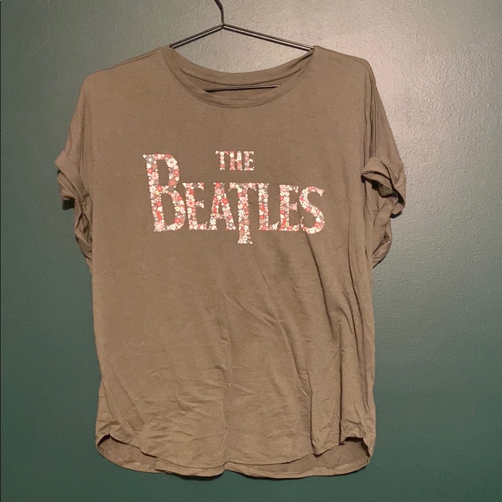 Hybrid Apparel Olive Green Beatles Shirt
